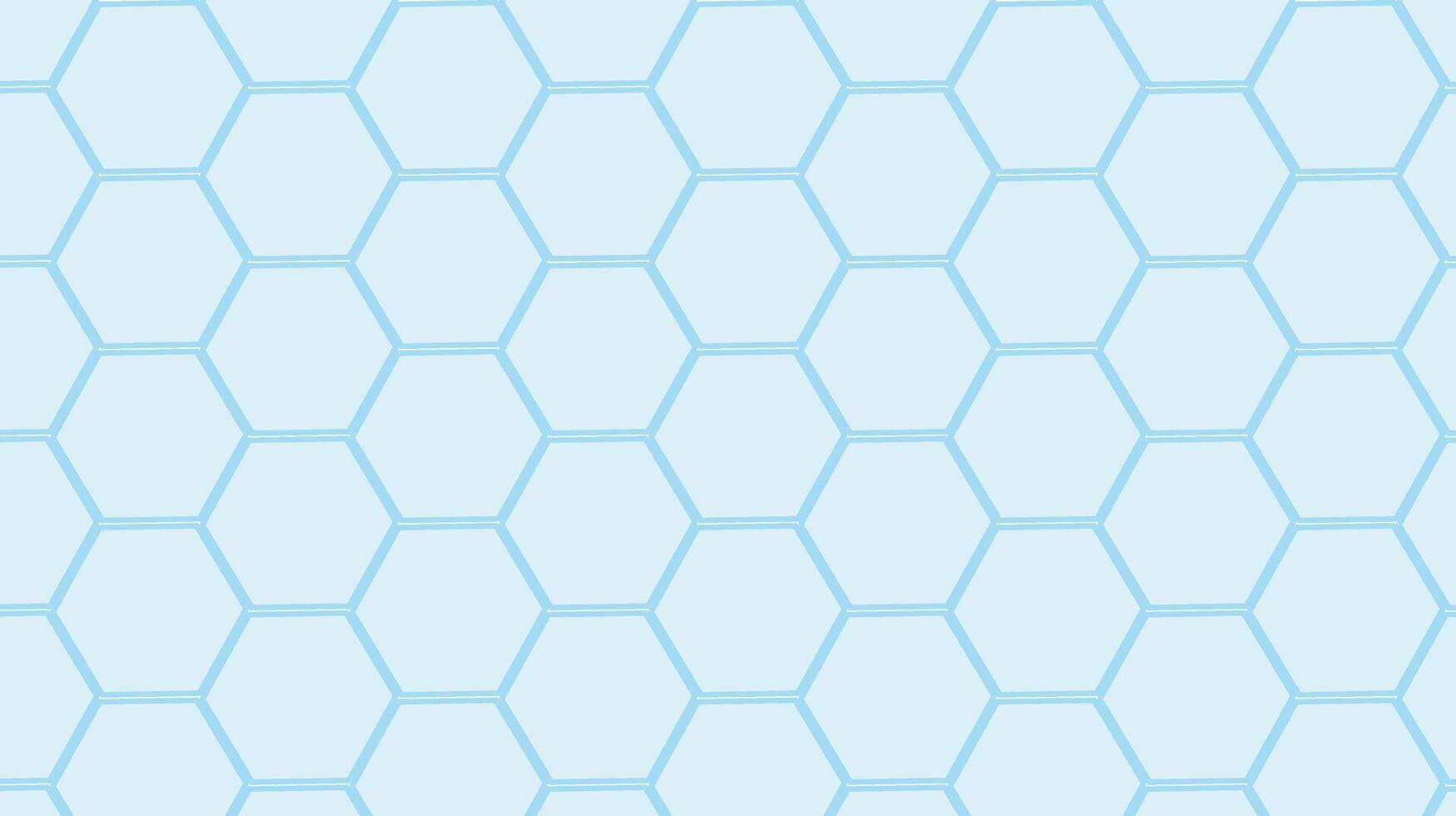 Hexagonal geometric pattern in light blue on blue background vector