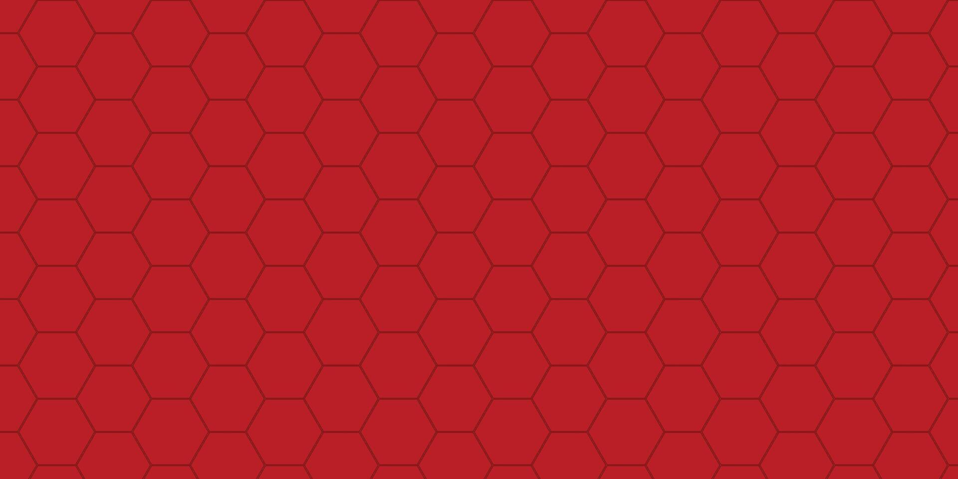 Hexagonal Grid Pattern on Red vector