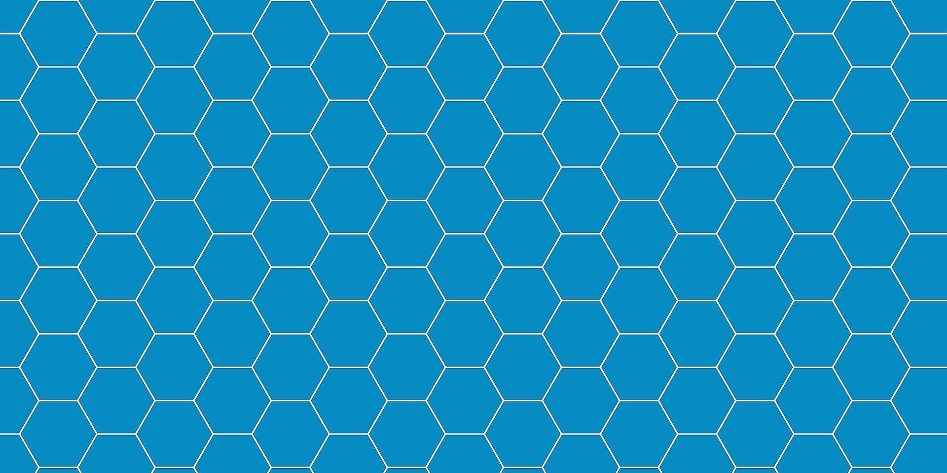 Hexagonal Grid Pattern on Blue Background vector
