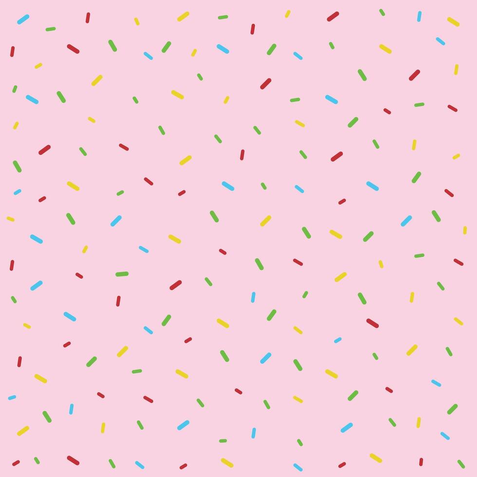 A pink background with sprinkles seamless illustration. vector