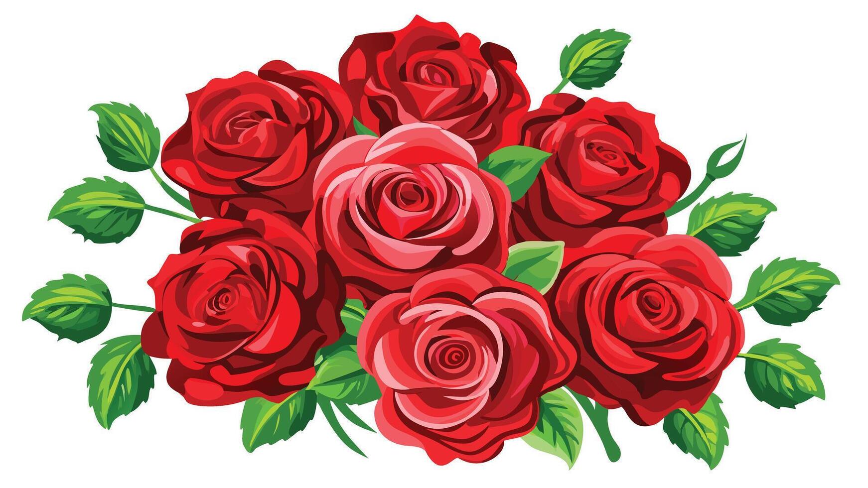 Red Rose White Background Wallpaper vector