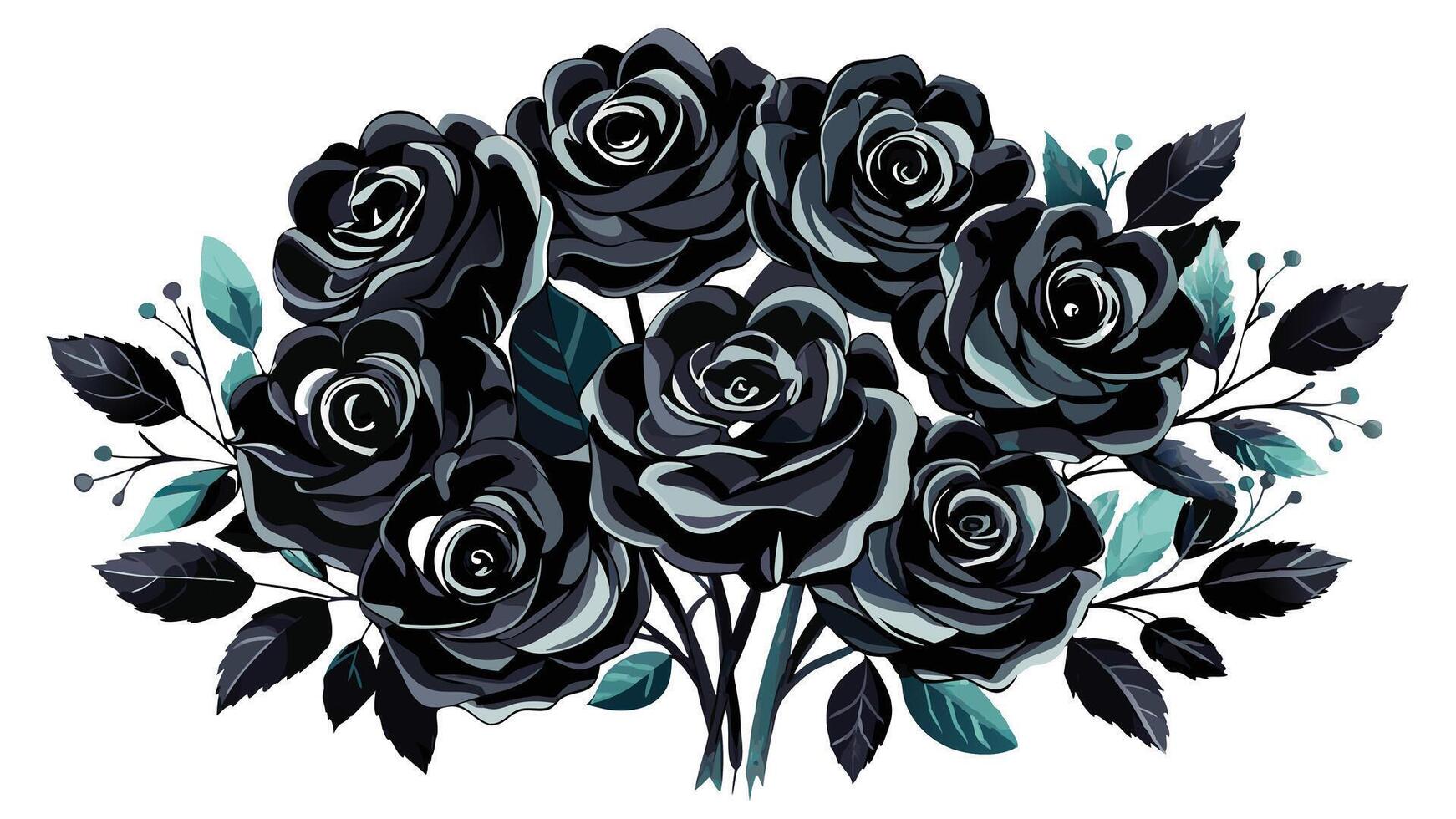 Rose Black White Background Wallpaper vector