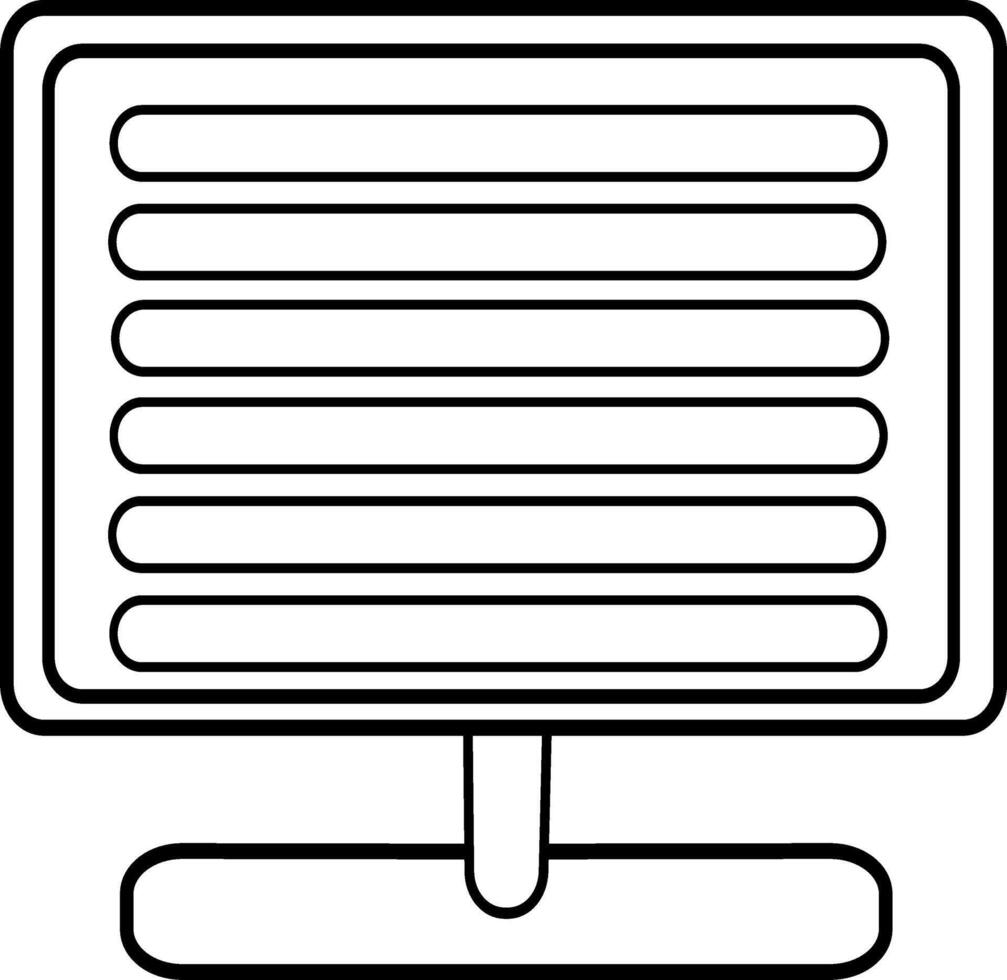 A computer monitor with a white background vector