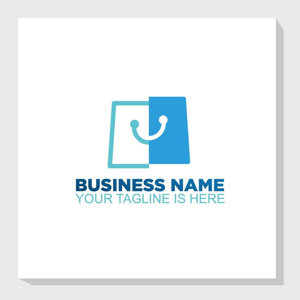 happy shopping logo design concept, business logo inspiration vector