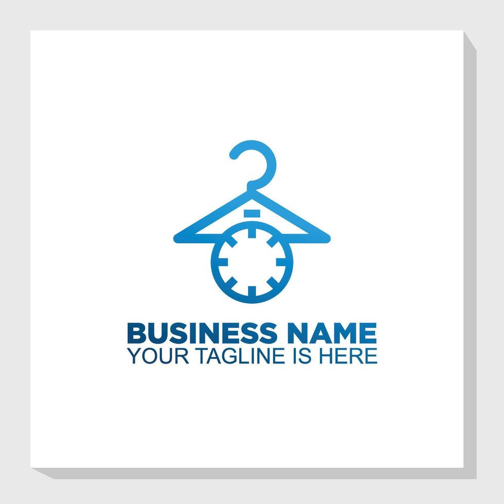 creative time logo design vector
