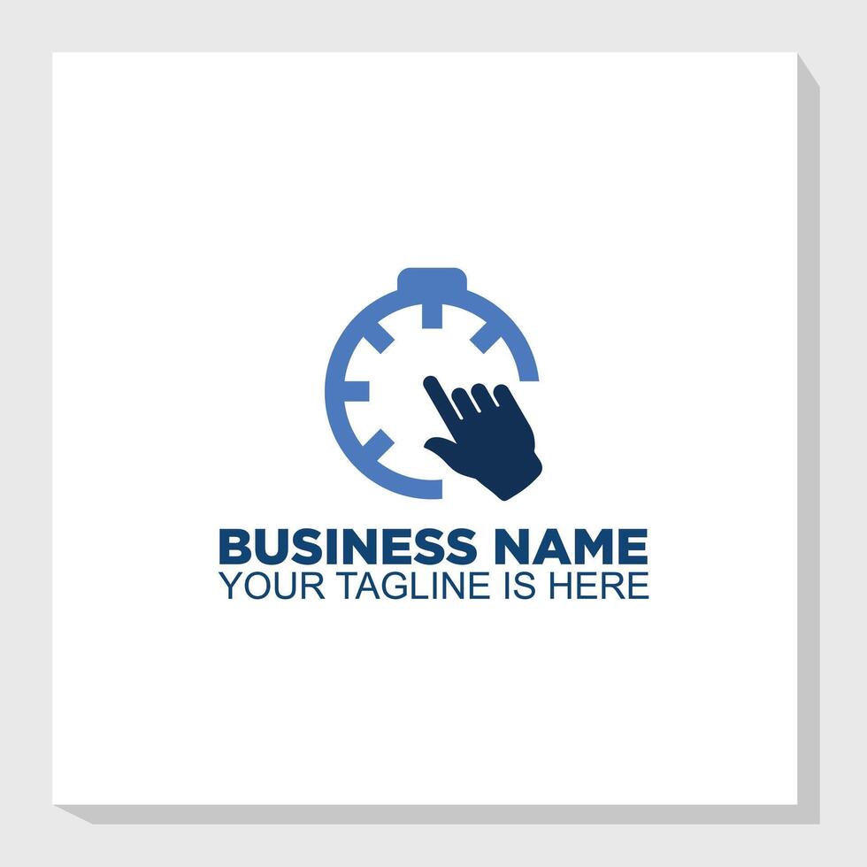 creative time logo design , technology logos vector