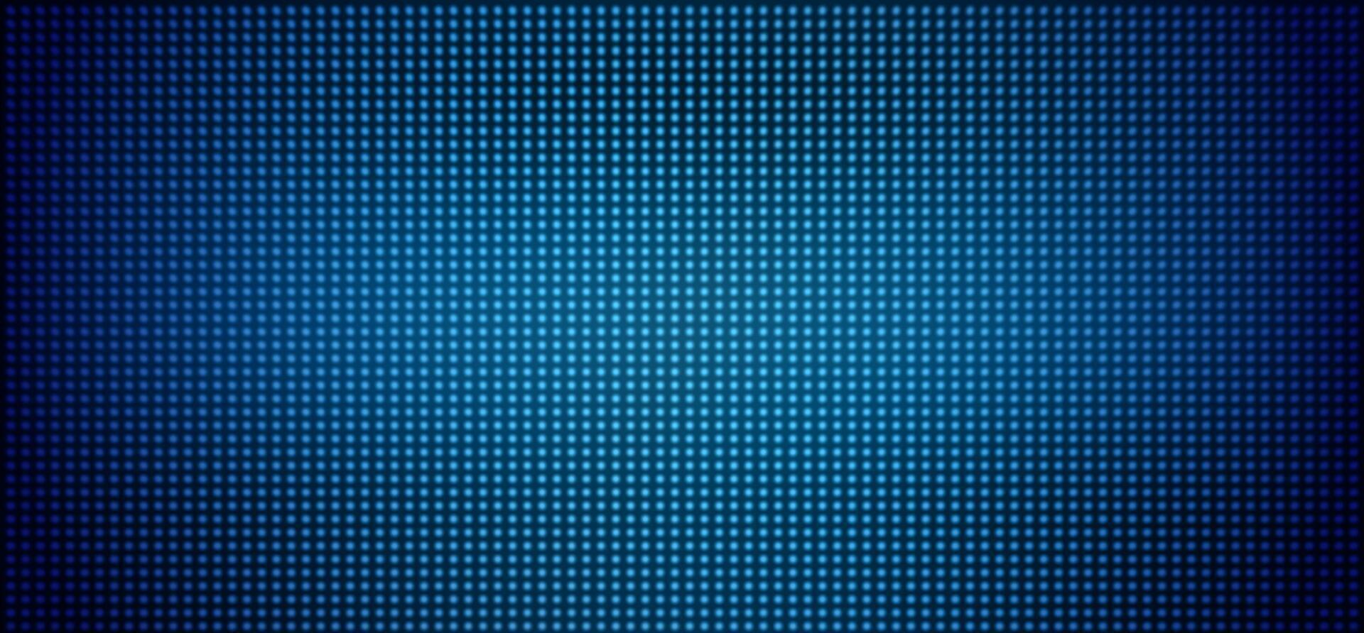 Led screen texture. Lcd monitor with dots. Pixel TV digital display. Electronic diode effect. Projector grid template. Blue videowall with glowing bulbs. background vector