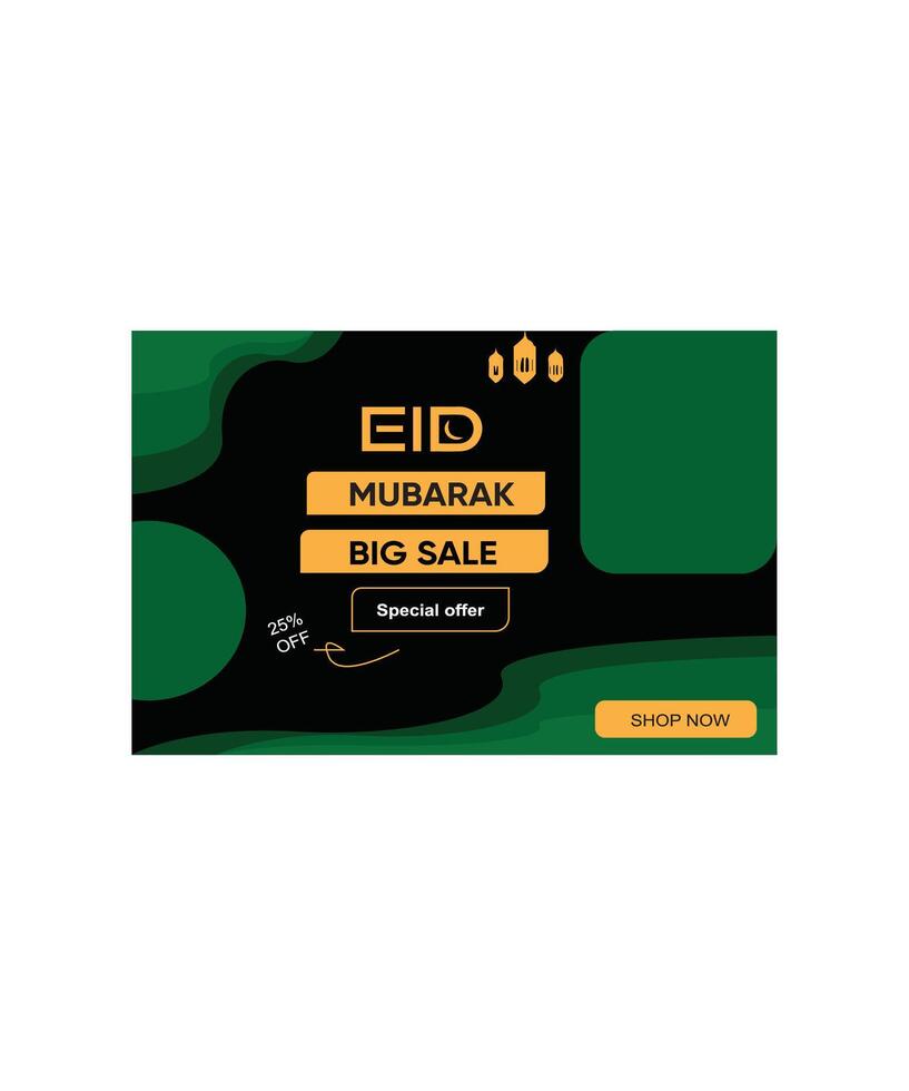 Eid sale banner layout vector