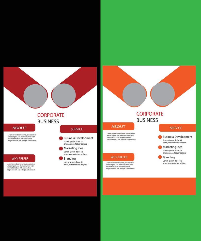 Business agency flyer design layout vector