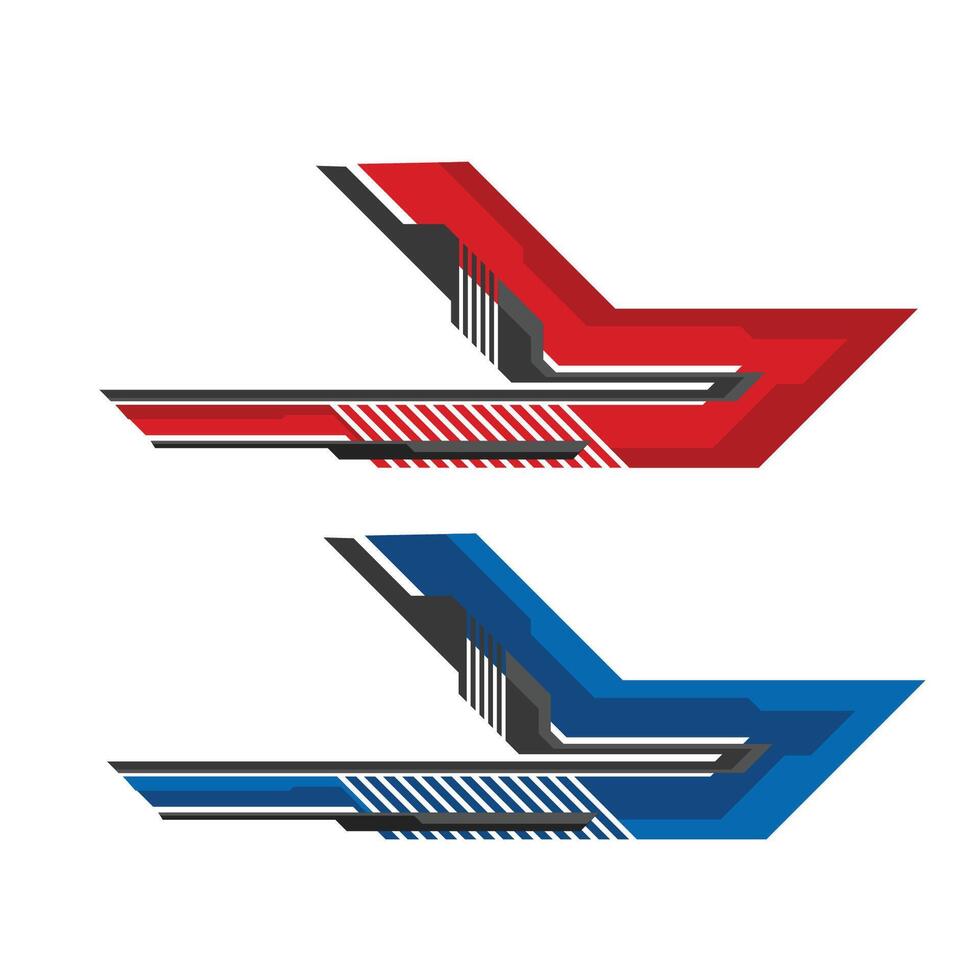 Cargo van body wrap livery decal design for shipping company vector