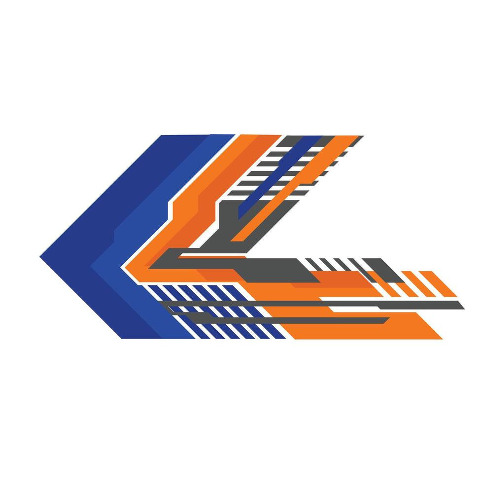decal livery design for wrapping the body of a cargo van and racing car. vector