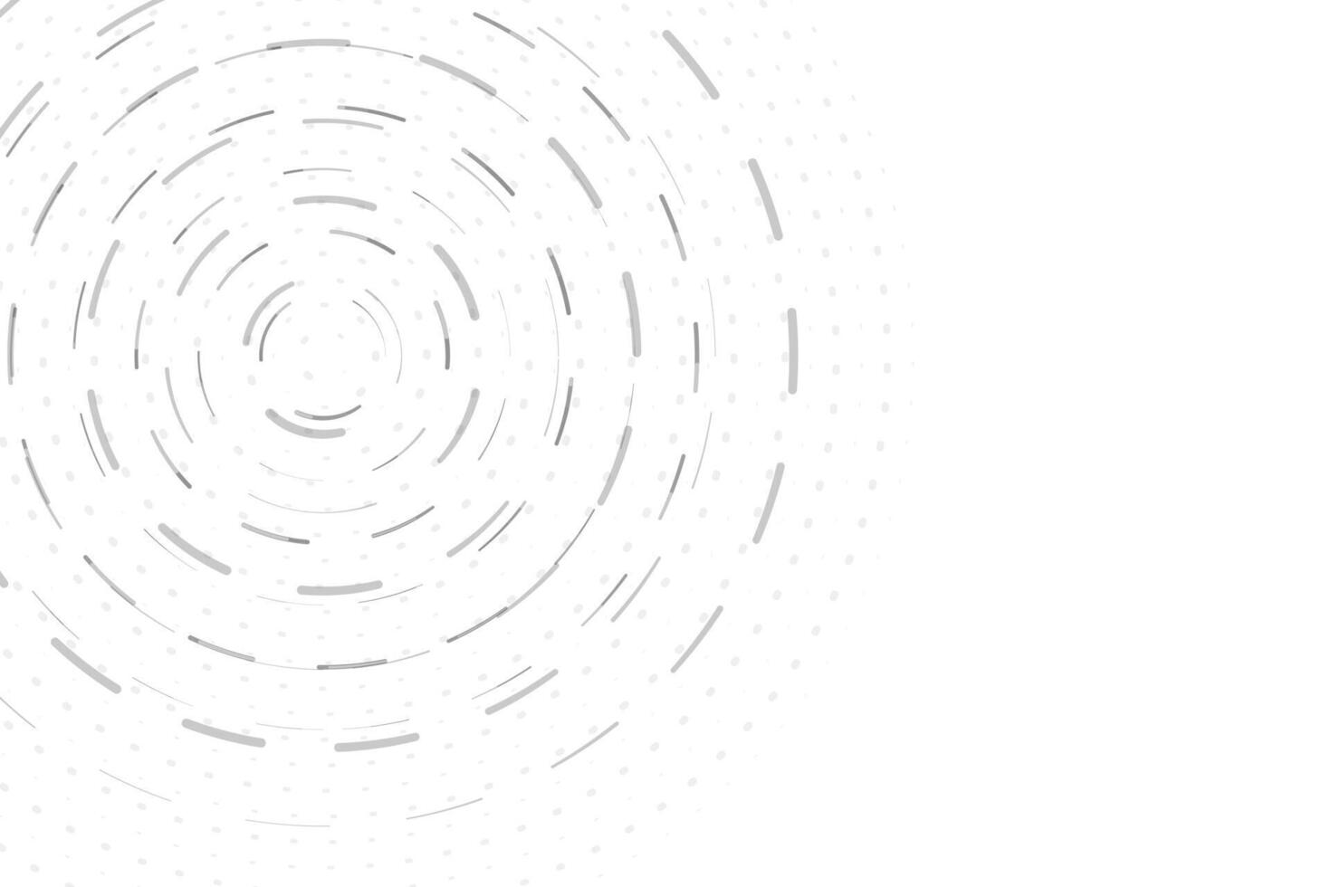 Black abstract spiral with a circular pattern on white background. Technology cyber ring circle and data center. Abstract background. Copy space. vector