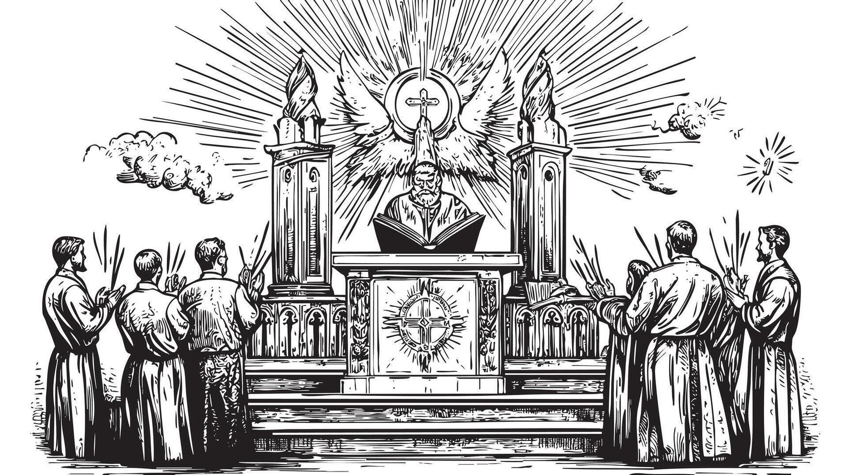 The holy catholic church, the catholic church, the catholic church, the catholic vector