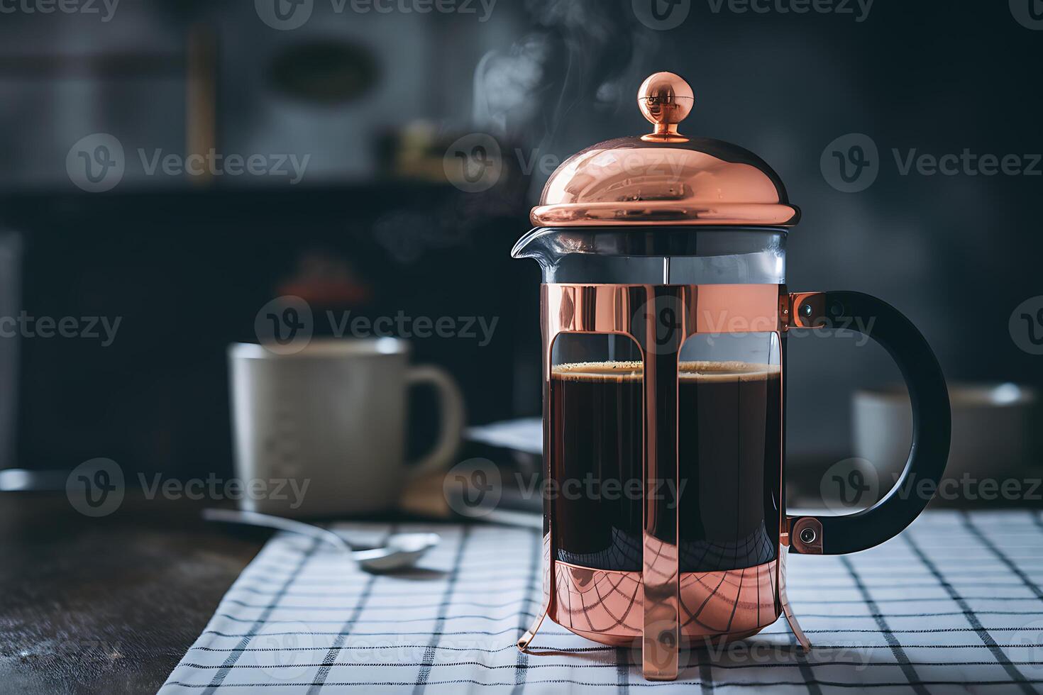 Coffee maker with copper finish photo