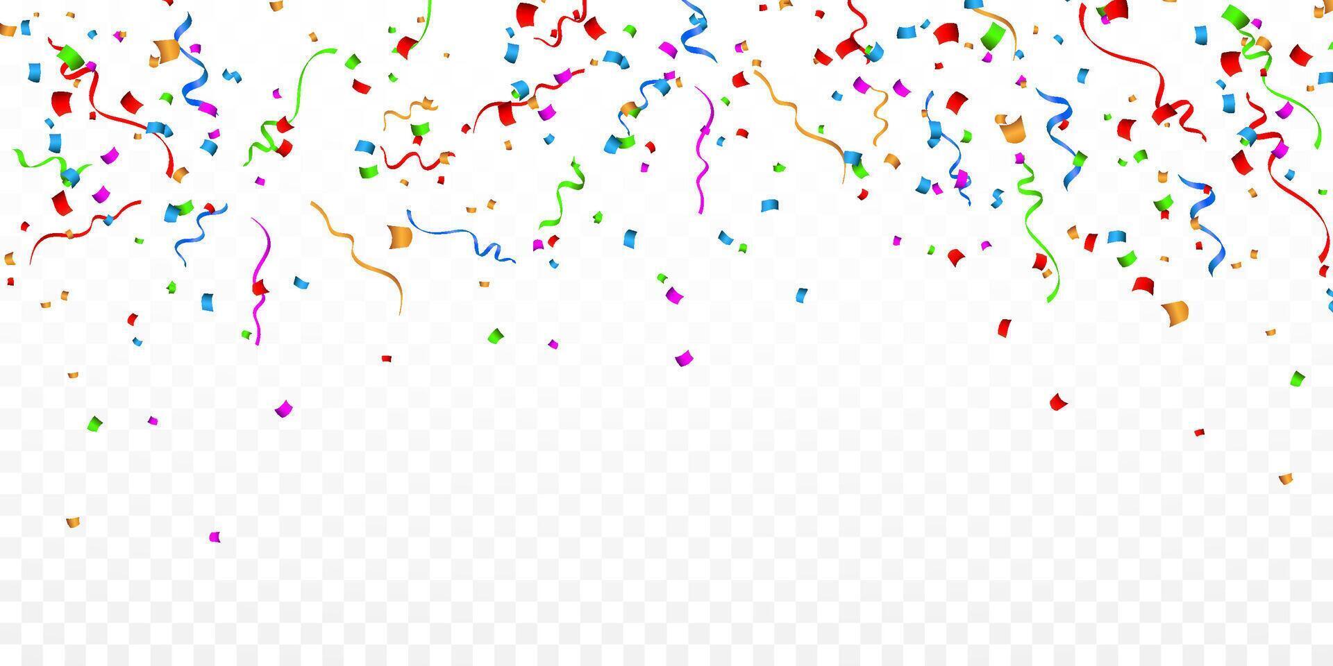 Colorful confetti. Celebration carnival falling shiny glitter confetti. Luxury greeting card. illustration vector