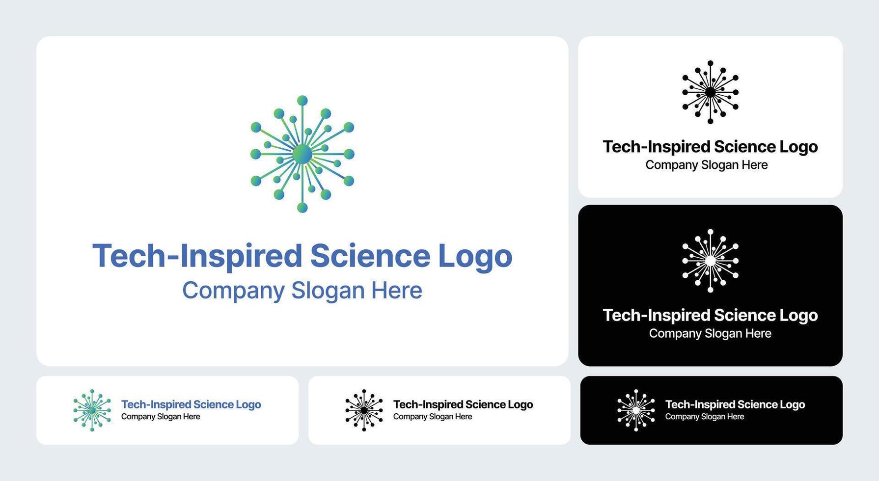 Tech-Inspired Science Logo Design - Cutting-Edge and Innovative vector