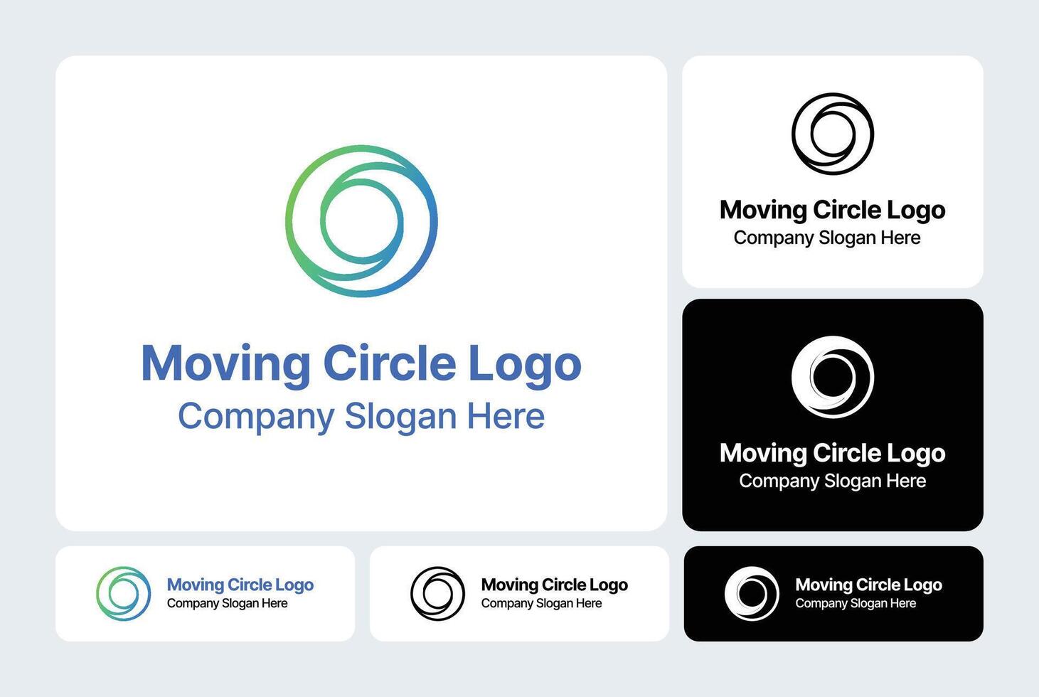 Moving Circle Logo - Dynamic Circular Motion Design vector