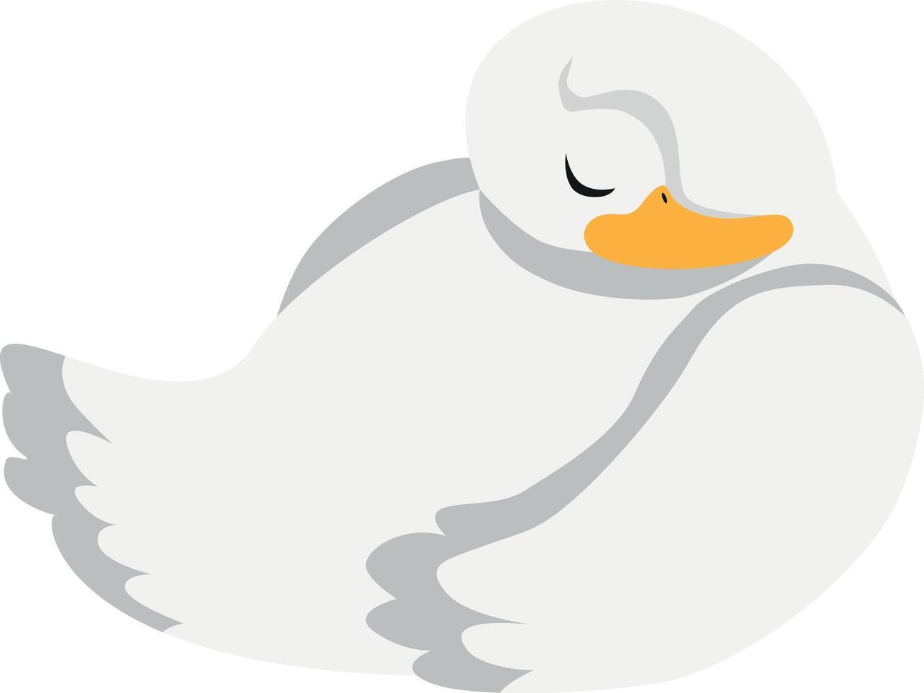 cozy sleeping duck vector