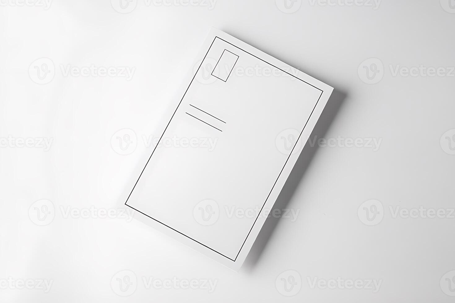 A white box with a white background photo