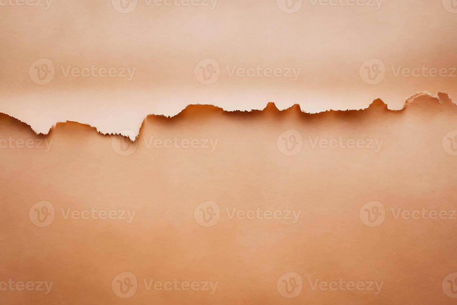 A piece of torn paper on a brown background photo