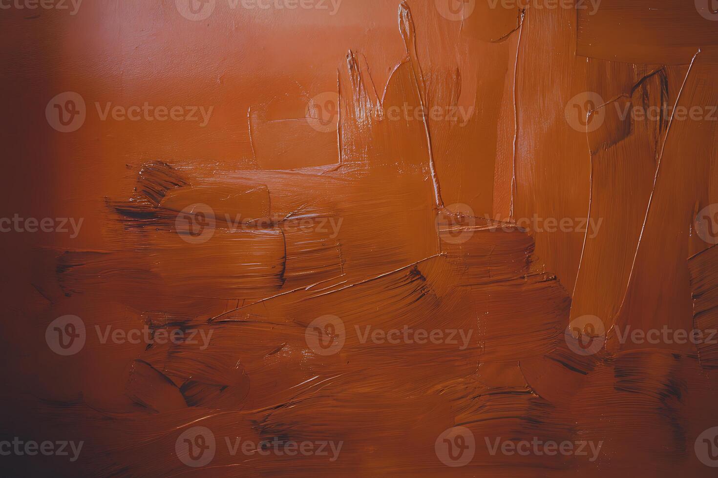 A painting of a building with a red background photo