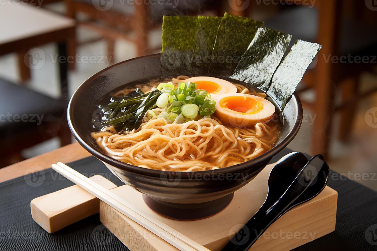 A Delicious Bowl of Authentic Japanese Ramen Noodles photo
