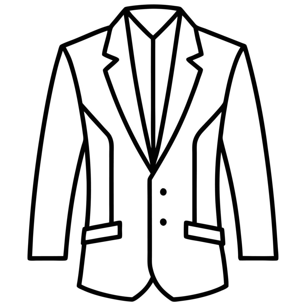 A black and white illustration of a suit vector