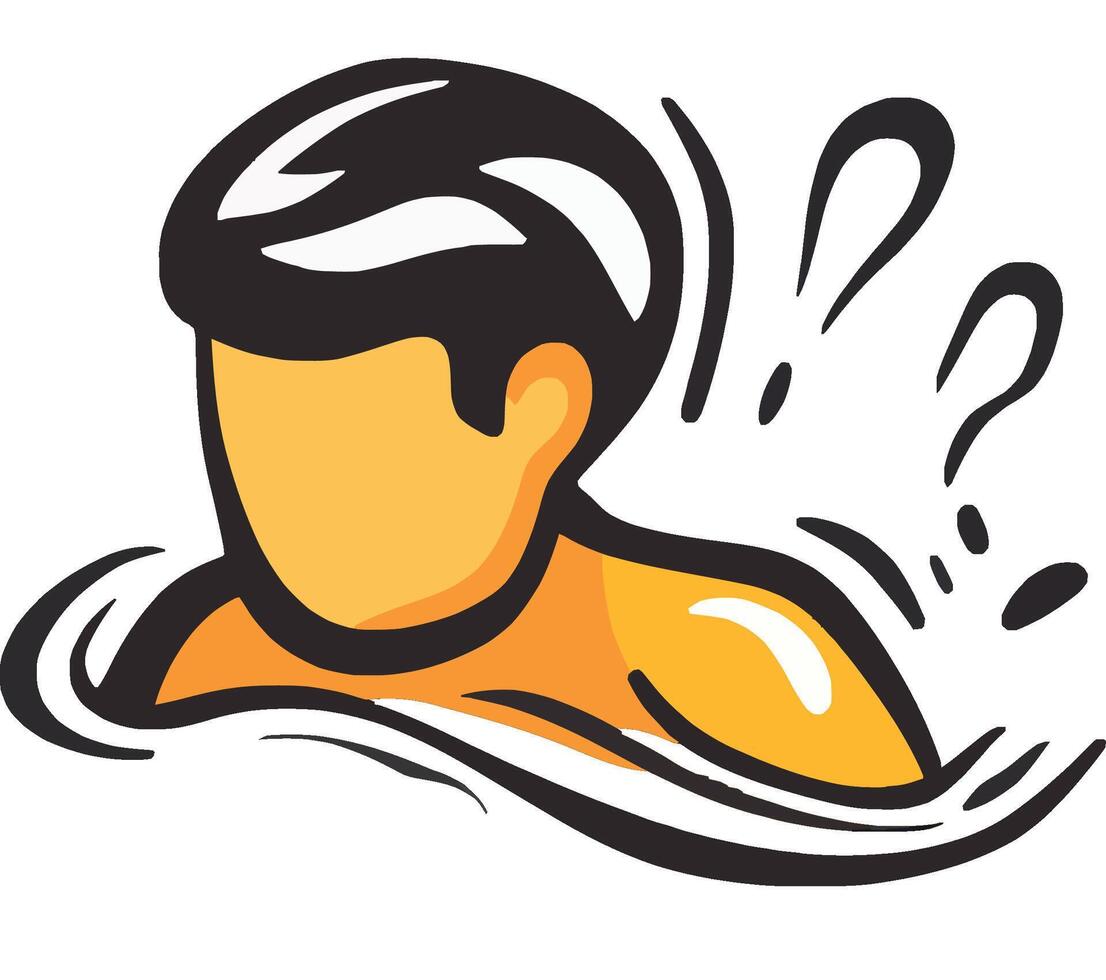 Swimming Motion of a Person Splashing in Water vector