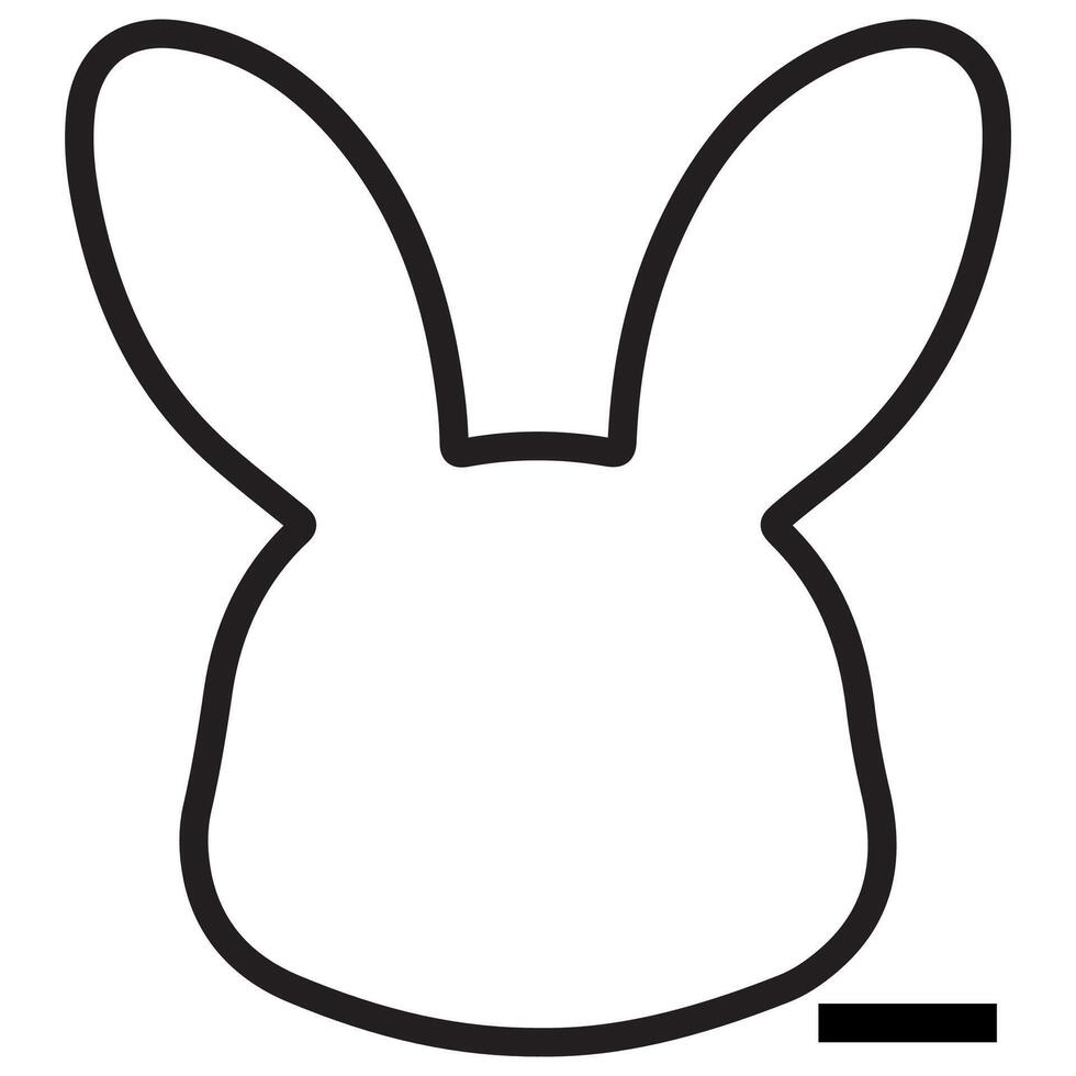black Easter bunny icon with a minus next to the face, meaning delete profile or delete something else vector