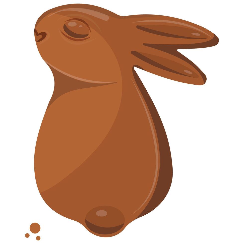 gingerbread cookies in the shape of a rabbit with small ears and a round tail, for various Easter decorations vector
