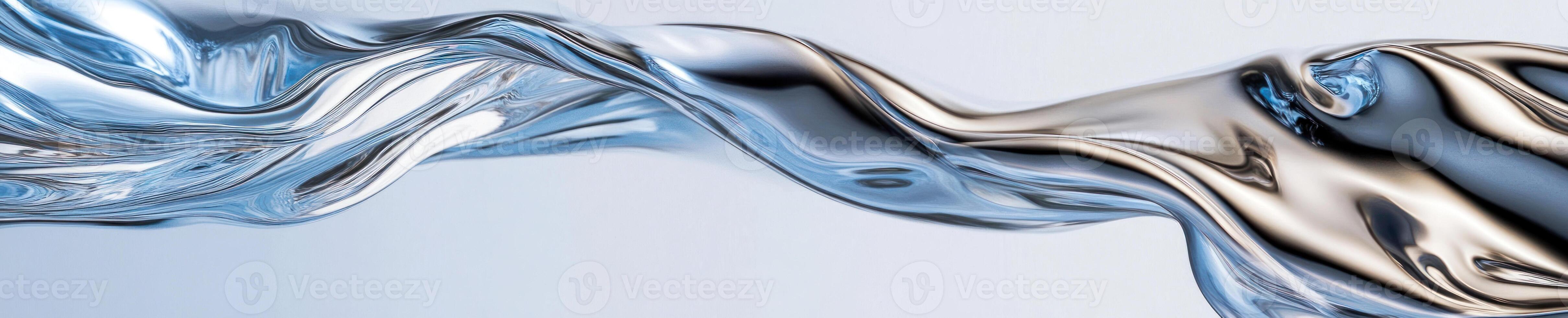 Dynamic chrome liquid splash design for creative projects photo