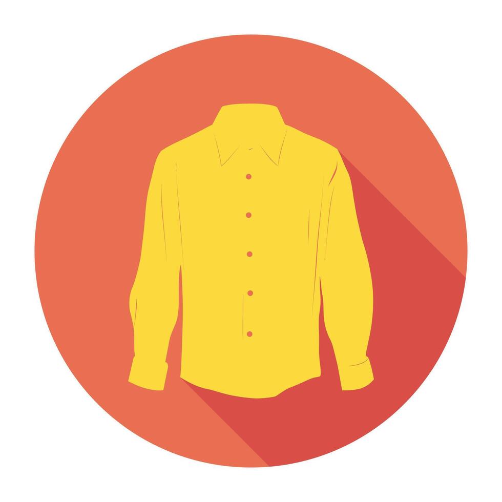 Yellow shirt icon flat design vector