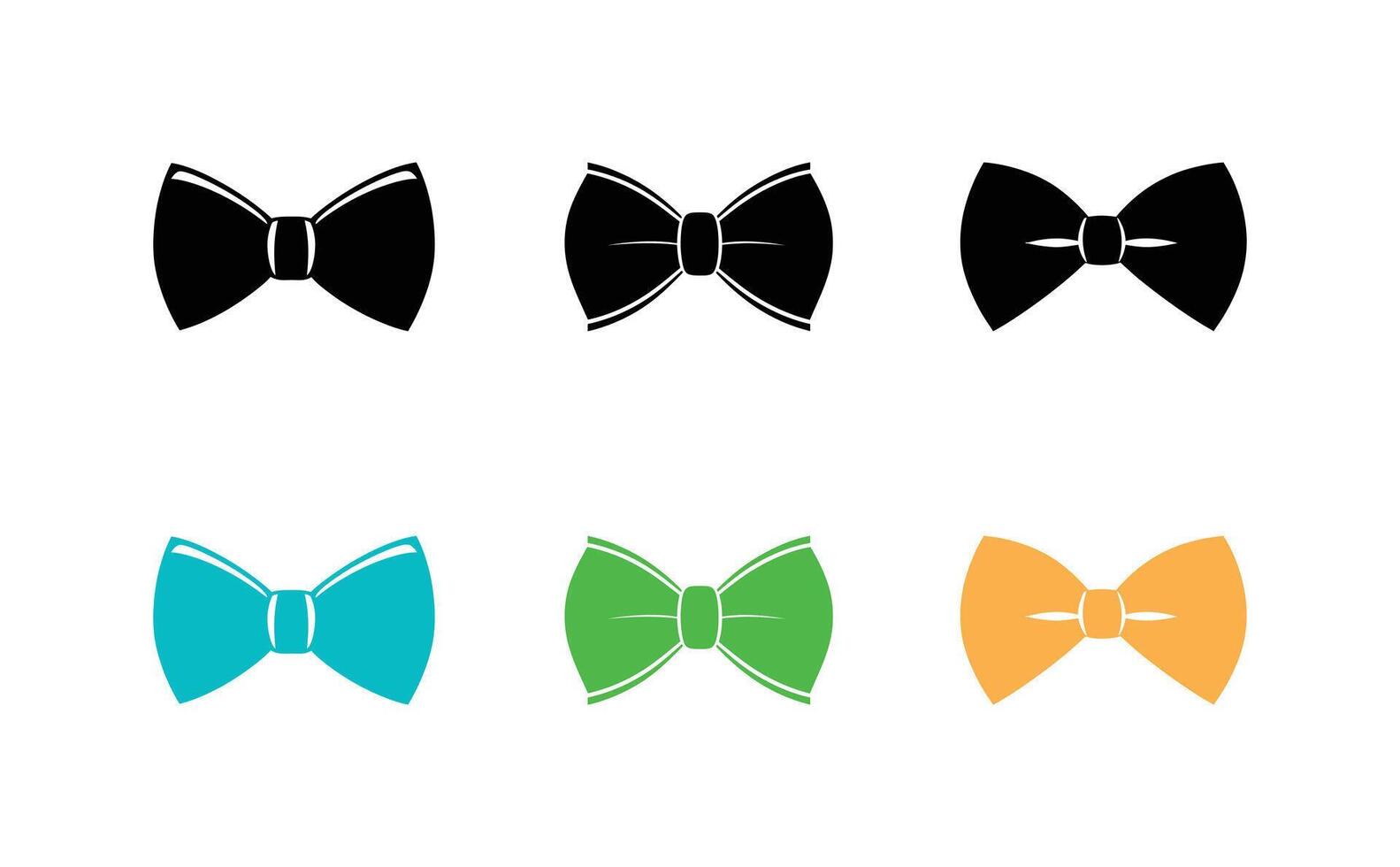 Bow tie icon set vector