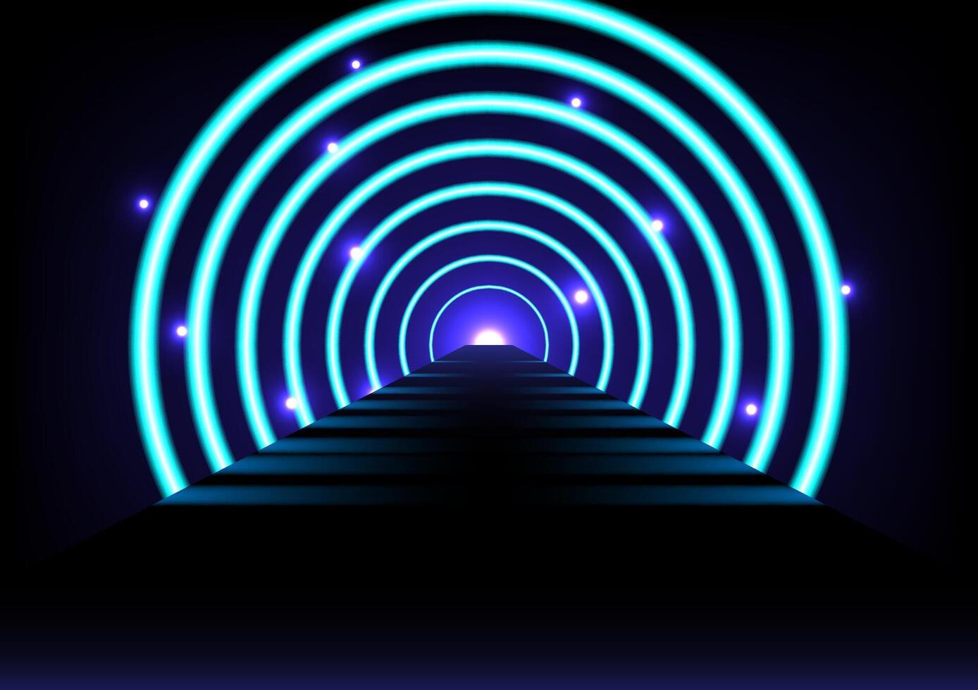 Abstract background with futuristic perspective ring vector