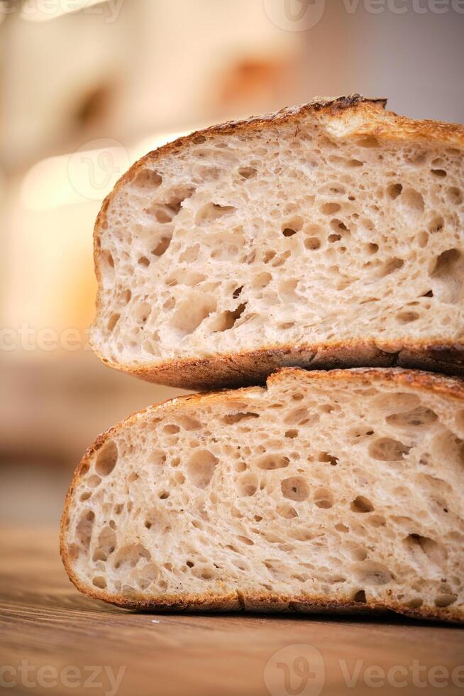 A close up of a loaf of bread photo
