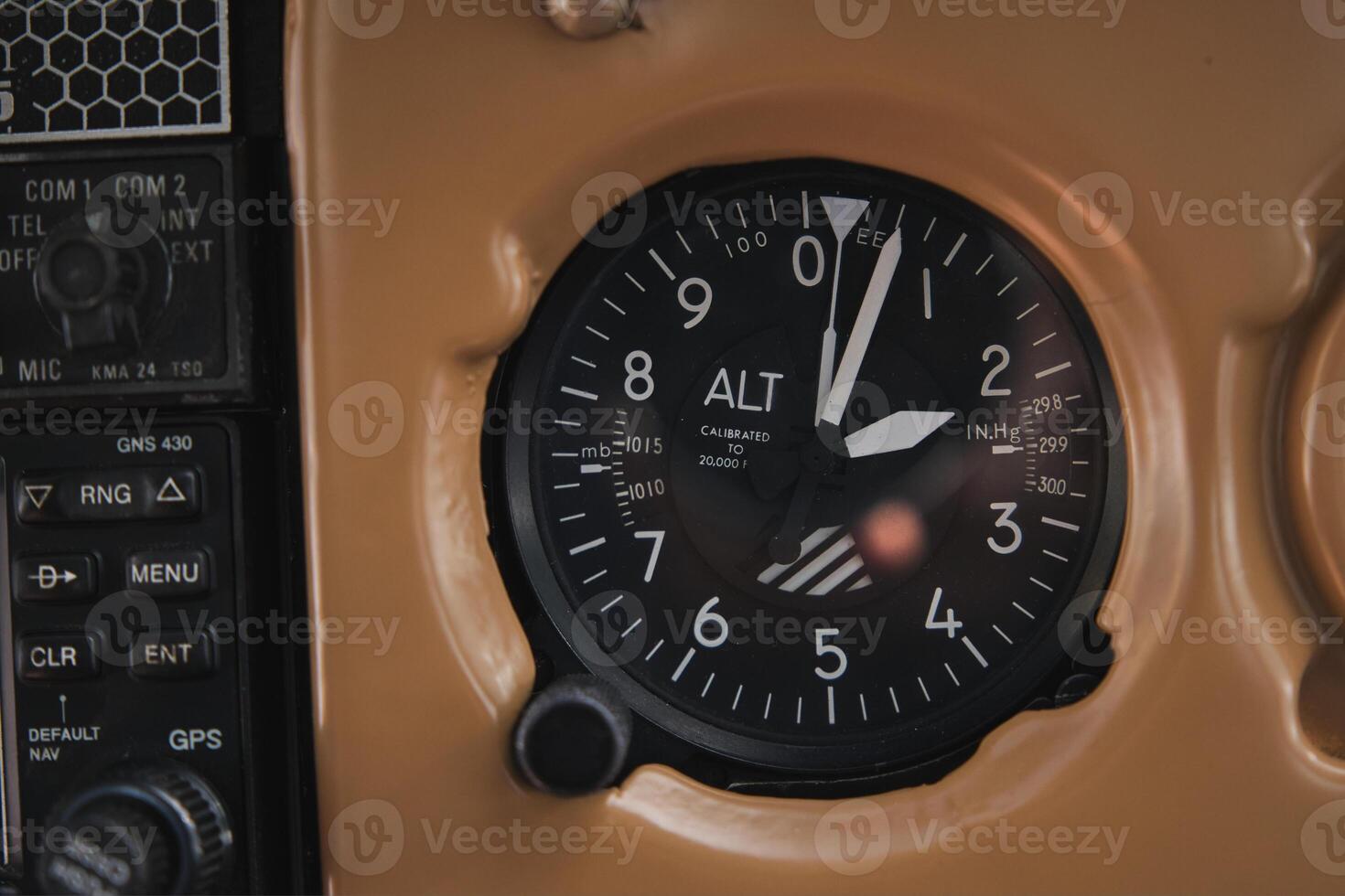 A clock on the side of a plane. photo