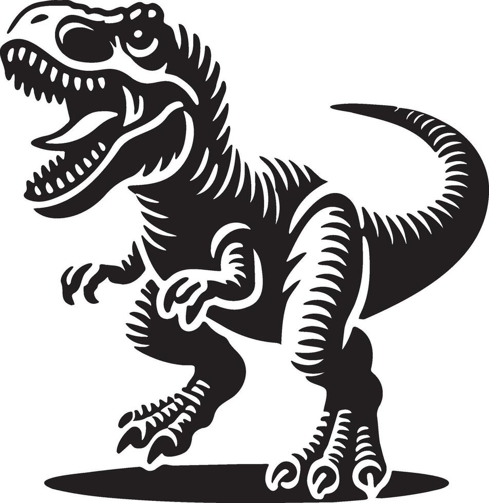 Tyrannosaurus T-Rex Dinosaur Illustration. vector