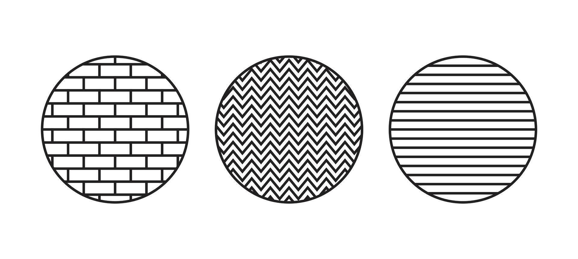 Illustration design template line stroke brick , wave and strip vector