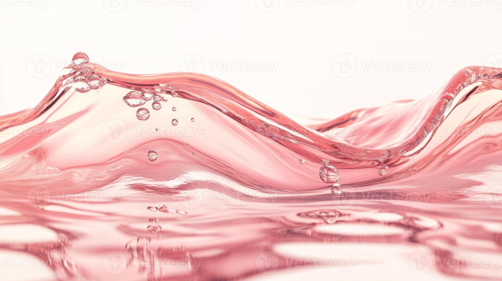 Soft pink water waves with bubbles creating a serene atmosphere. photo