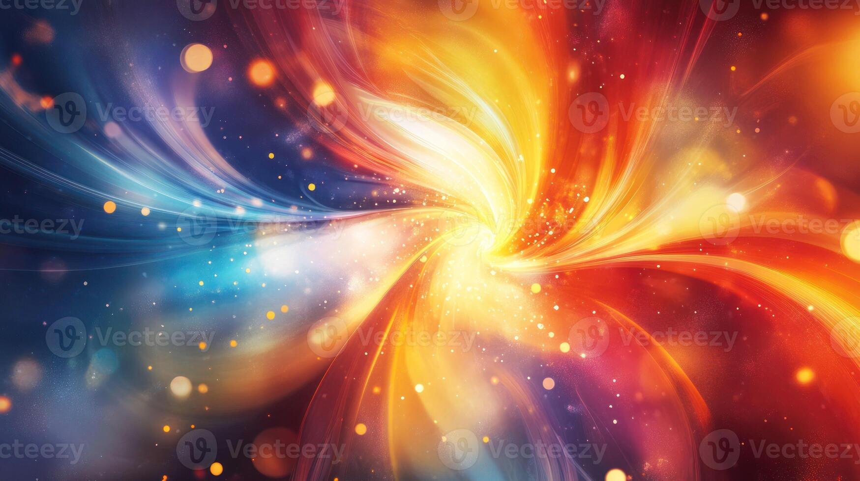 A vibrant abstract swirl of colors creating a dynamic energy effect. photo