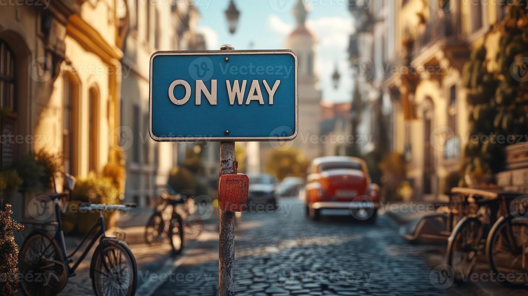 A charming street sign in a picturesque, vintage urban setting. photo