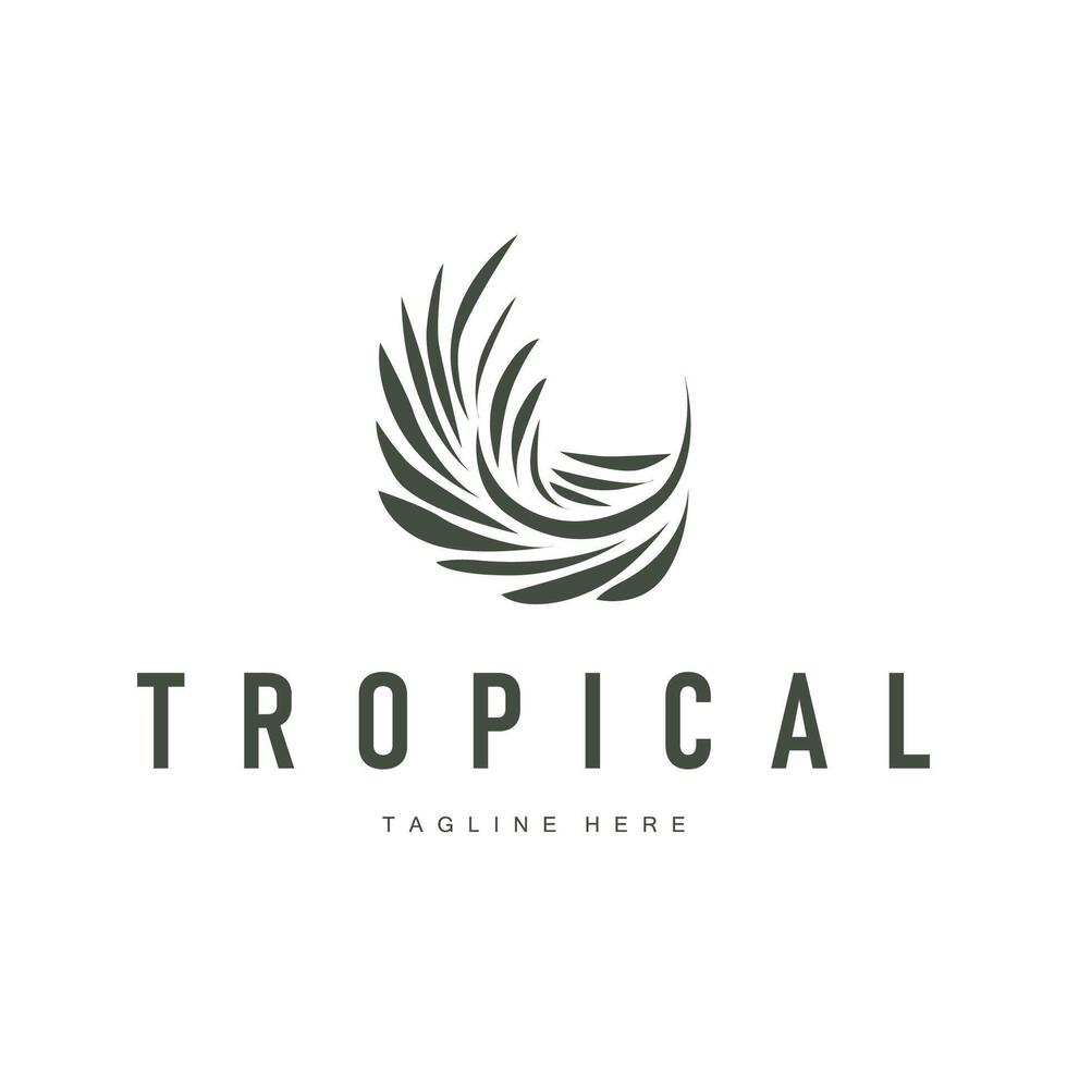 palm logo minimalist leaves template for cafe, business, restaurant and other product brands vector