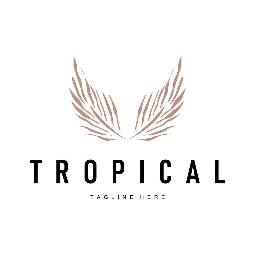 palm logo concept of a palm tree with simple, elegant, minimalist leaves template cafe, business, restaurant and other product brands vector