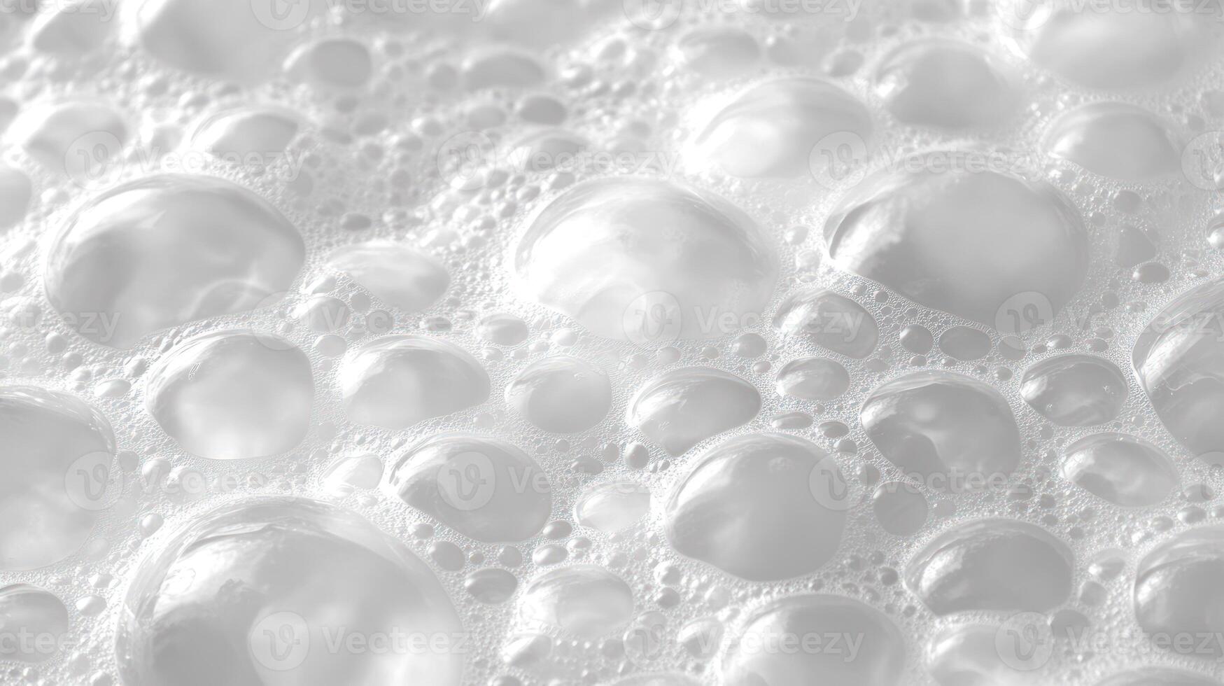 Close up of white bubbles creating a soft and serene atmosphere. photo