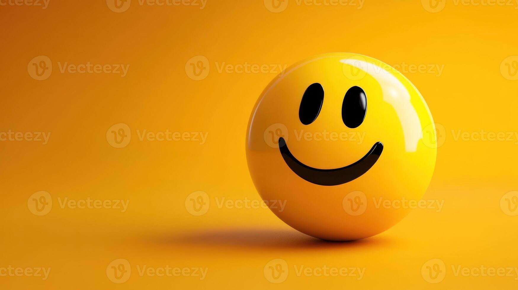 A simple yellow smiley face on a bright, cheerful background. photo