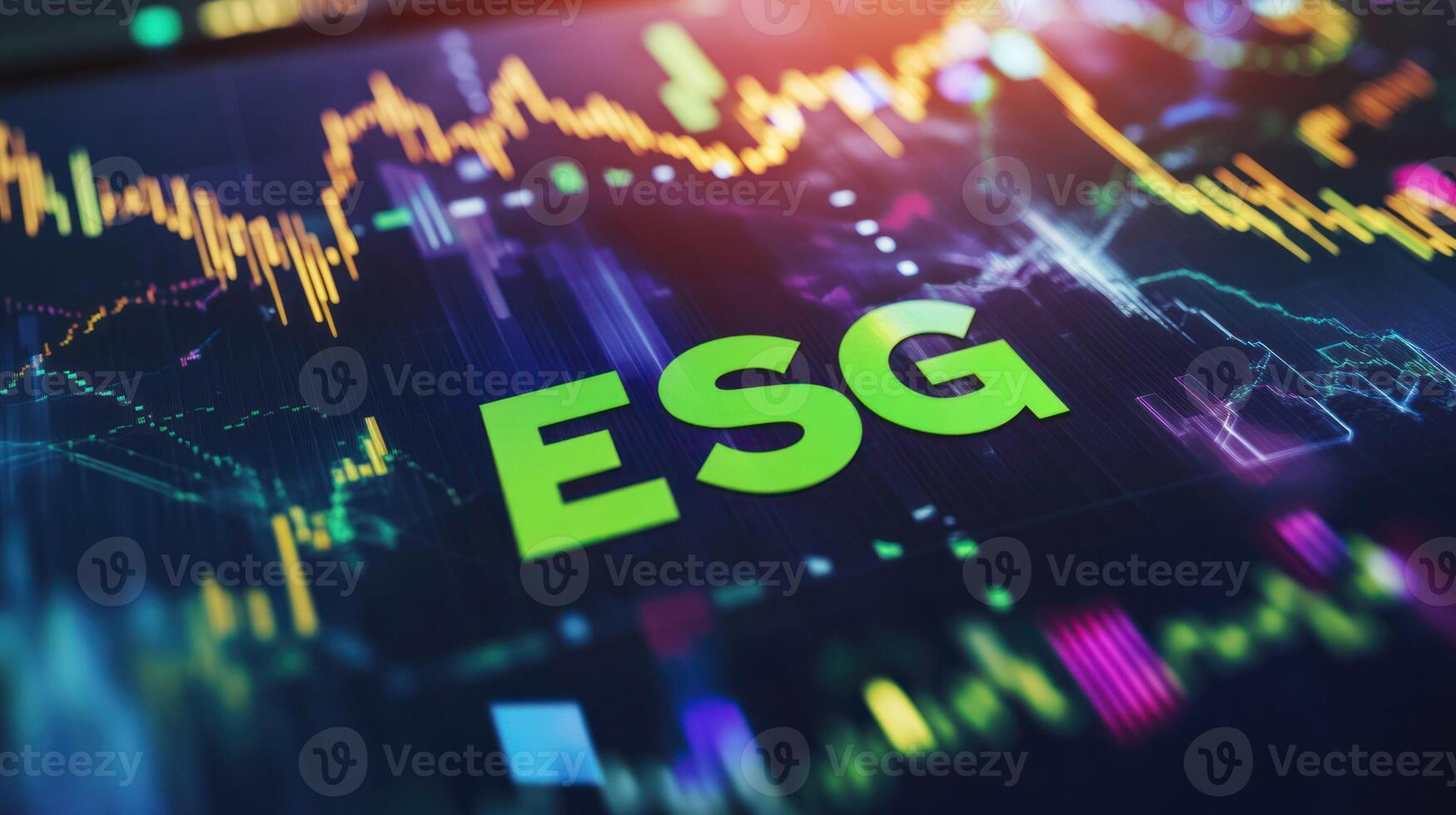 Dynamic financial data visualization with a focus on ESG investing. photo