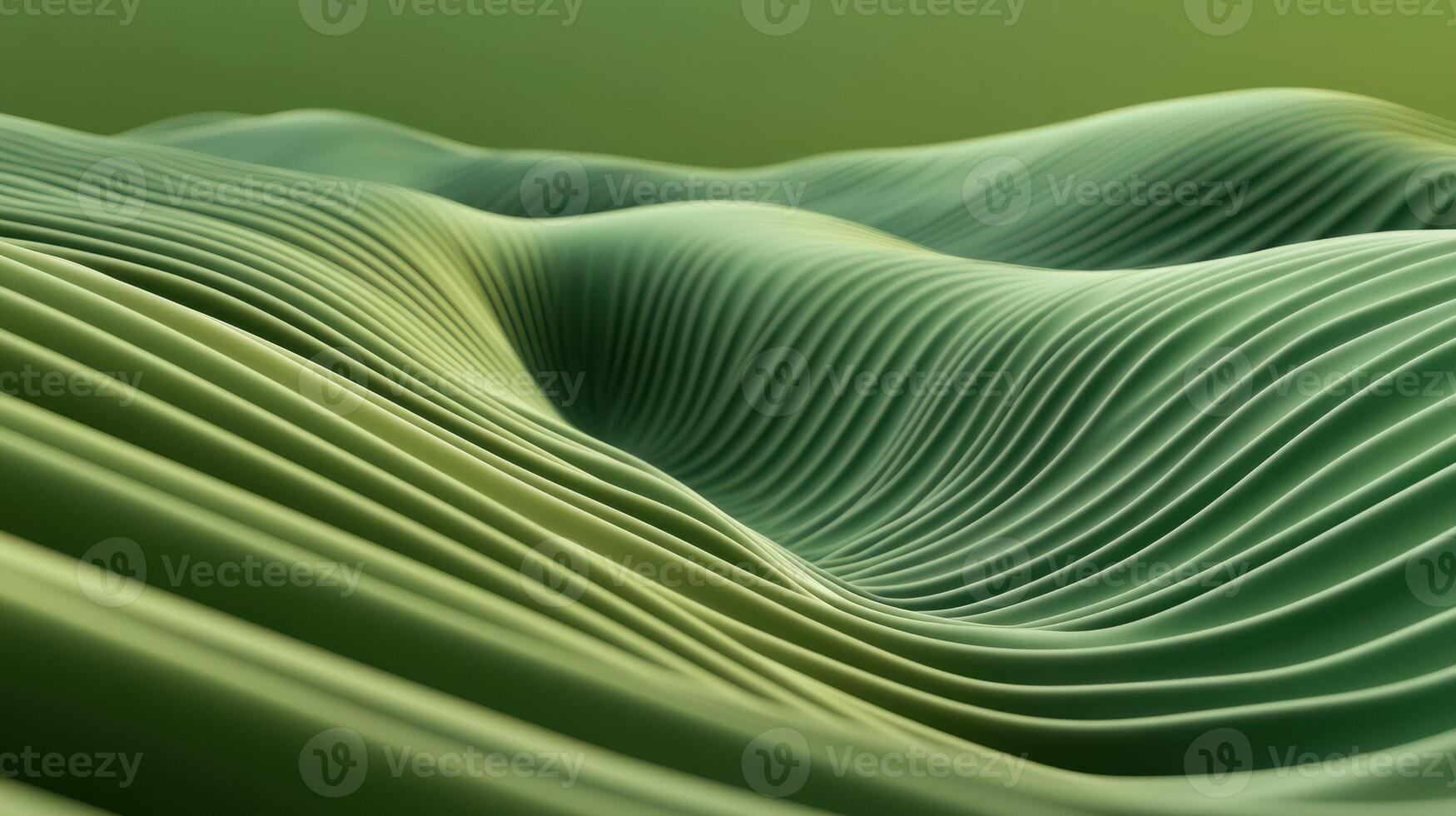 Abstract green waves create a smooth, calming landscape effect. photo