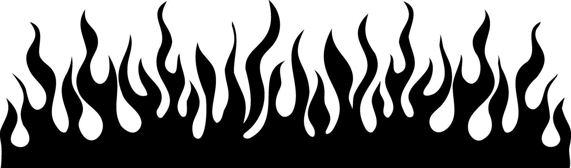 Flame design in black silhouette, perfect for creative projects and graphics vector