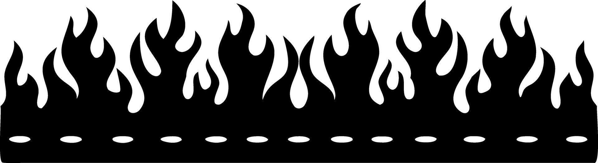 Flame design silhouette for creative projects, adding bold and dynamic touch vector