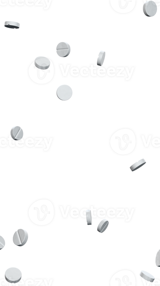 pill tablets overlay 3D rendering png